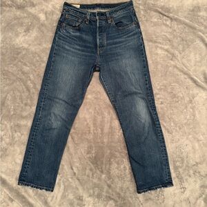 Levi's 501 High Rise Cropped Ankle Jeans